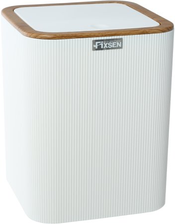 Ведро для мусора FIXSEN WHITE WOOD FX-402-6, белый/коричневый 