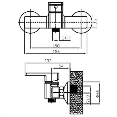 Смеситель для душа ViEiR V353561 Хром 