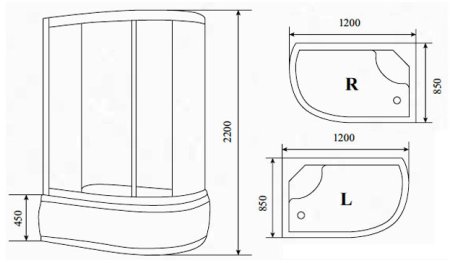 Душевая кабина Timo T-7720 L 