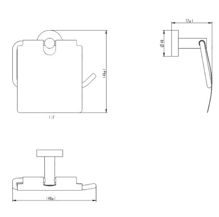 Держатель туалетной бумаги Melana MLN-867007 Сатин Хром 