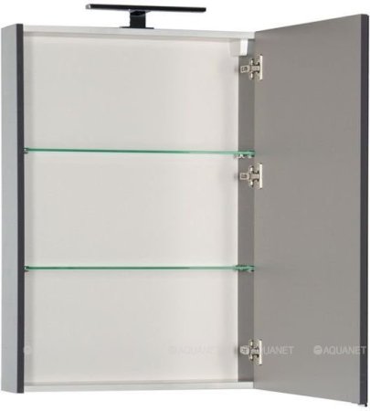 Зеркало-шкаф Aquanet Алвита 60 серый антрацит 