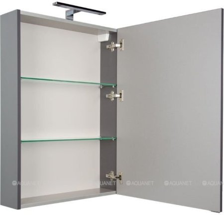 Зеркало-шкаф Aquanet Алвита 60 серый антрацит 