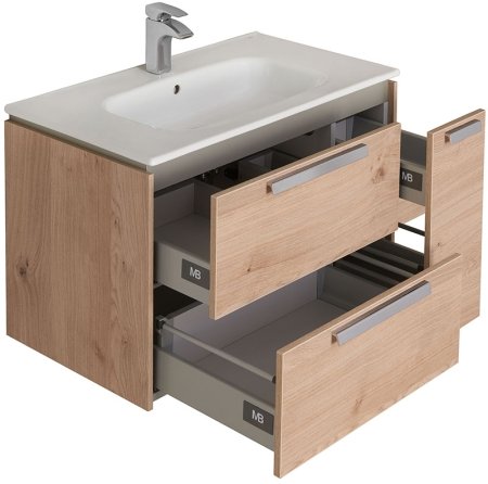 Тумба под раковину Roca Lago 80 857296444 подвесная Светлый дуб 