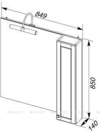 Зеркало-шкаф Aquanet Честер 85 белый 