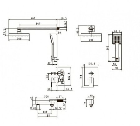 Душевая система Kaiser Sonat 34677 Хром 
