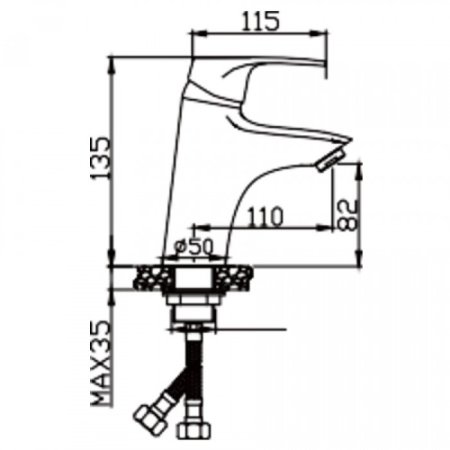 Cмеситель для раковины ViEiR V204011 Хром 