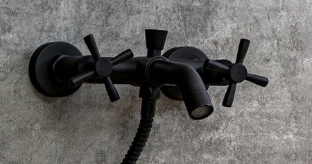 Душевая система Orange Mia M34-933b Черная 