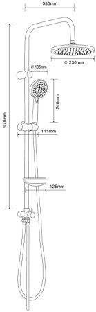 Душевая система Orange S07cr Хром 
