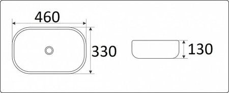 Раковина CeramaLux 78475 накладная 