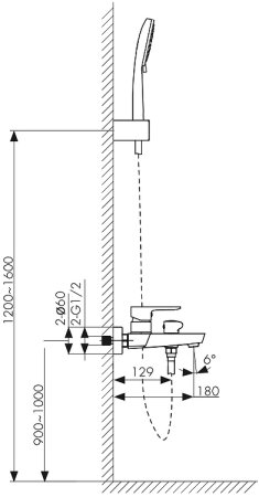 Смеситель для ванны Kaiser Sofia 04022 Хром 