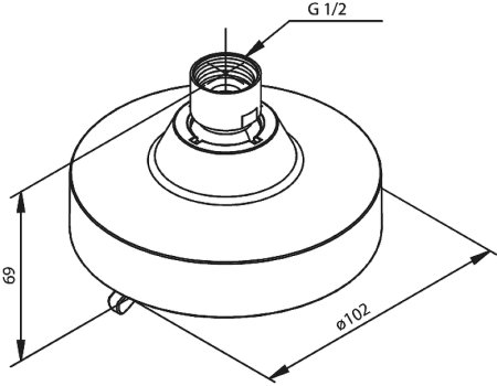 Верхний душ Damixa Kudos Petite 765560000 Хром 
