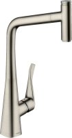 Смеситель Hansgrohe Metris Select M71 73803800 для кухонной мойки, под сталь Смеситель Hansgrohe Metris Select M71 73803800 для кухонной мойки, под сталь