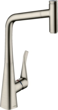 Смеситель Hansgrohe Metris Select M71 73803800 для кухонной мойки, под сталь 