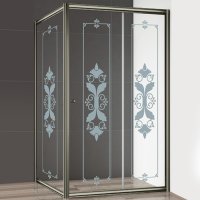 Душевой уголок Cezares Giubileo-AH-1 стекло с узором, бронза