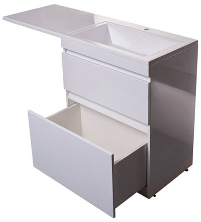 Тумба под раковину Style Line Даллас 130 Люкс Plus Белая 