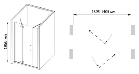 Душевая дверь в нишу RGW Safari SA-01 1400х1950 стекло чистое 