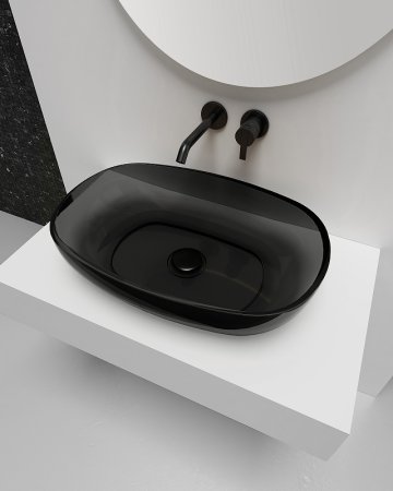 Раковина-чаша Abber Kristall 60 AT2805Onyx Черная 