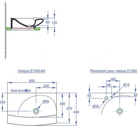 Раковина Jacob Delafon Stillness E1302-00 накладная 