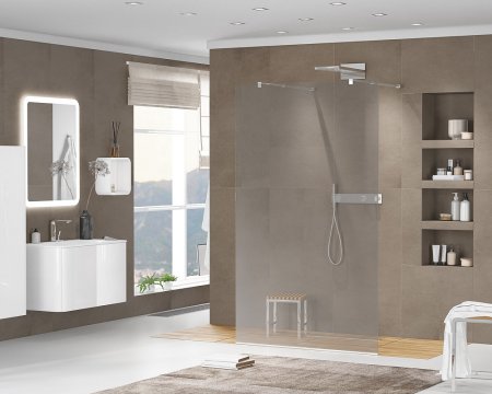 Душевая перегородка Cezares Liberta-L-2-120-GR-Cr 
