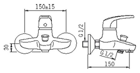 Смеситель Oras Safira 1040UJ-01 для ванны с душем 