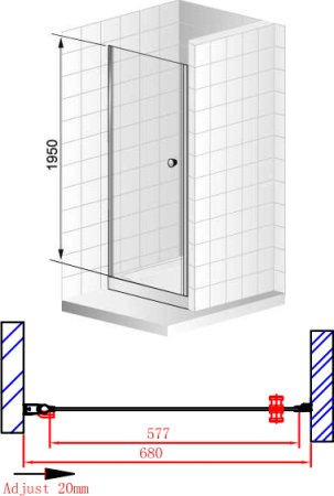 Душевая дверь в нишу Cezares Elena W B1 70 C Cr 