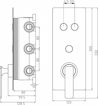 Смеситель Gllon GL-CMB-LS-3 С ВНУТРЕННЕЙ ЧАСТЬЮ, для ванны с душем 