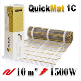 Теплый пол Veria Quickmat 150 1С - 10,0 м.кв. 