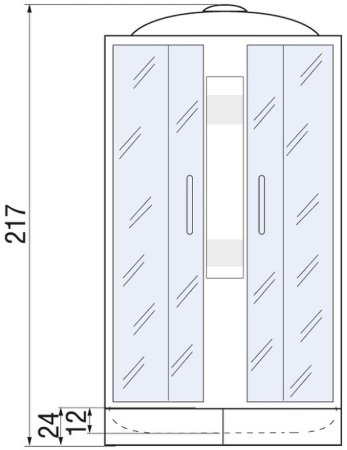 Душевая кабина River Amur 90x90 МТ 10000001439 с поддоном 