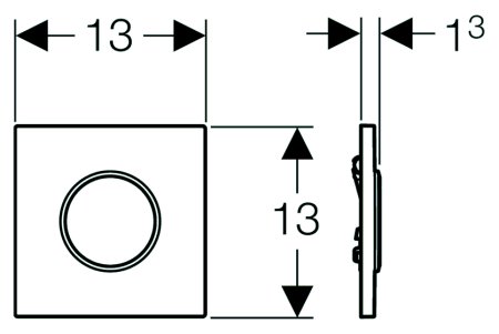 Ручной пневмопривод смыва Geberit Sigma 10 116.015.KN.1 для писсуара 