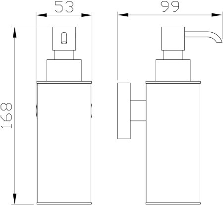 Дозатор мыла WONZON & WOGHAND, Хром (WW-8132) 