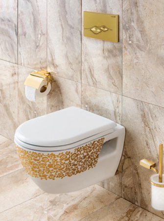 Кнопка смыва Creavit Ufo GP1006.00 золото матовое 