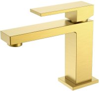 Смеситель для раковины Boheme Qubic 471-MG Золото матовое