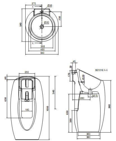 Раковина Scarabeo Planet 8104 