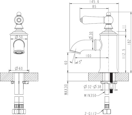 Смеситель Bravat Art F175109G для раковины 