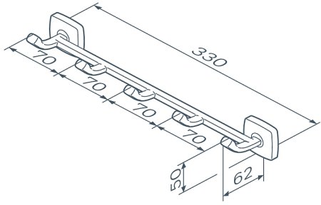 Вешалка для полотенец AM.PM Gem A9035922 Черный 