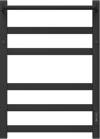 Полотенцесушитель электрический APEXTERMO Terra TR11164BM 600x400 с крючками и полкой, черный матовый 