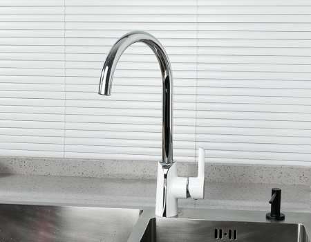 Смеситель для кухни Gappo G03-8 G4003-8 Белый Хром 