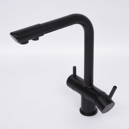 Смеситель WasserKRAFT A8367 для кухонной мойки, черный 