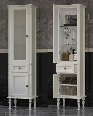 Шкаф пенал Opadiris Кантара 46 L 00-00004342 Слоновая кость 