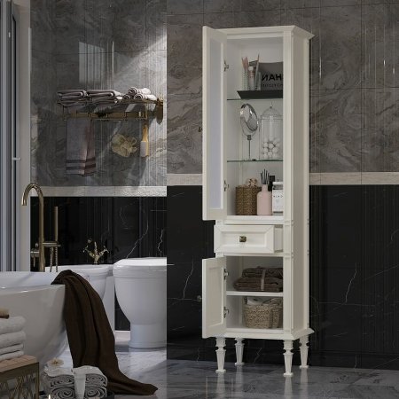 Шкаф пенал Opadiris Кантара 46 L 00-00004342 Слоновая кость 