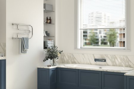 Водяной полотенцесушитель Сунержа Гусли+ 320х650 00-4010-3265 с двумя полками Хром 