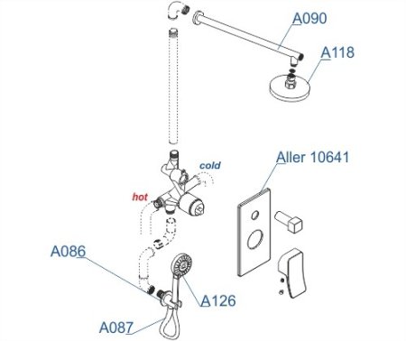 Душевой комплект WasserKRAFT A16190 