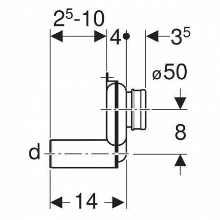 Сифон для писсуара Geberit 152.950.11.1 