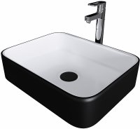 Раковина-чаша Grossman 50 GR-4043BW Белая Черная