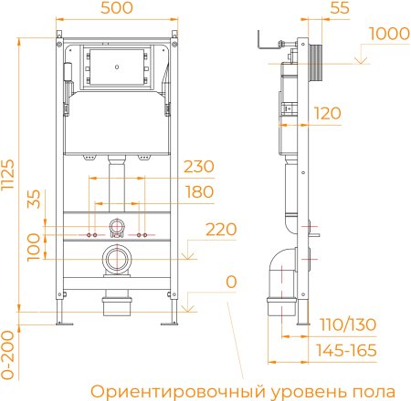 Система инсталляции для унитазов RGW SWI-02 