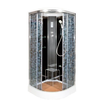 Душевая кабина Deto BМ1510 с электрикой BLACK 