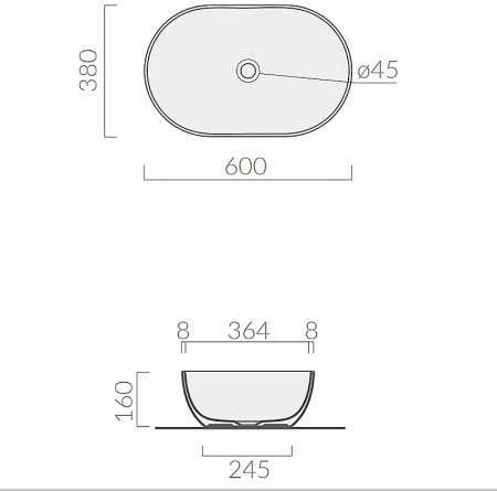 Раковина-чаша Galassia Dream 60 7308SV Сальвия 