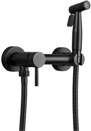 Гигиенический душ со смесителем Haiba HB5510-7 Черный матовый 