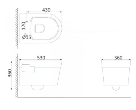 Унитаз подвесной Creo Project PR1100 