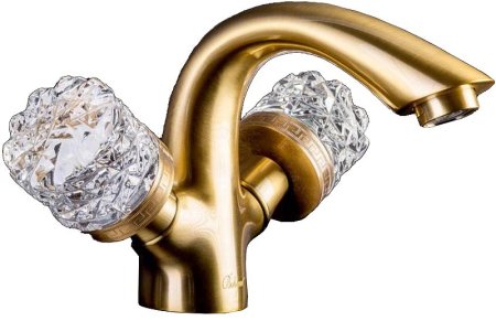 Смеситель для раковины Boheme Crystal 311-CRST Бронза 